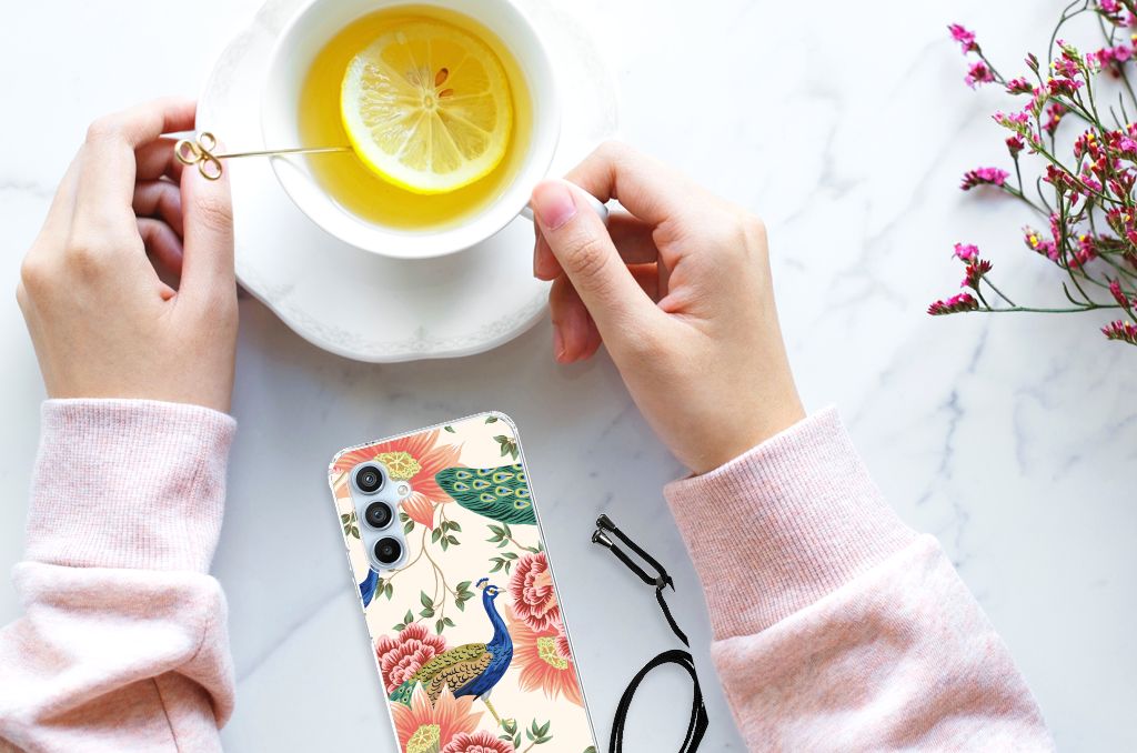 Case Anti-shock voor Samsung Galaxy A54 5G Pink Peacock B2C Telecom