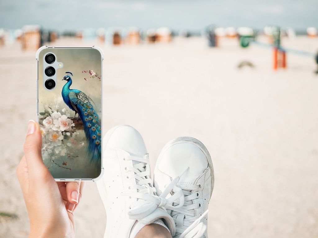 Case Anti-shock voor Samsung Galaxy A54 Vintage Pauwen B2C Telecom