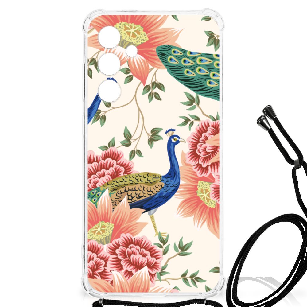Case Anti-shock voor Samsung Galaxy A55 Pink Peacock B2C Telecom