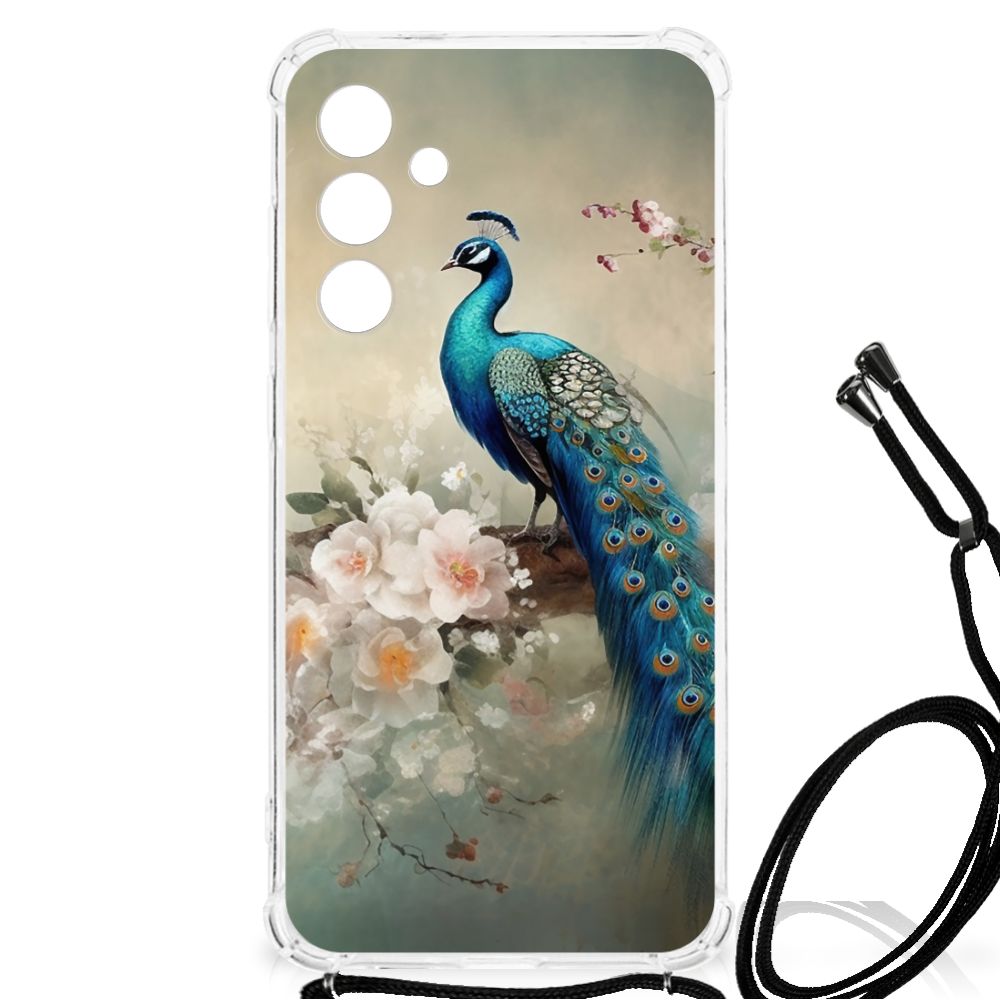 Case Anti-shock voor Samsung Galaxy A55 Vintage Pauwen B2C Telecom