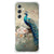 Samsung Galaxy S23 FE Case Anti-shock Vintage Pauwen aanzicht