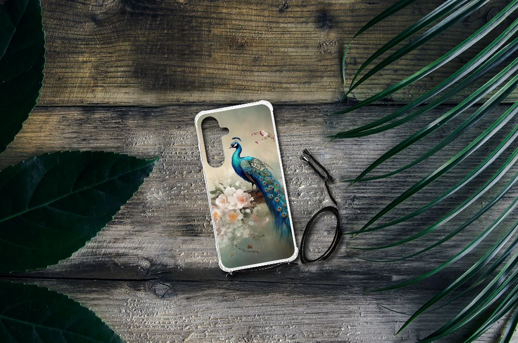 Case Anti-shock voor Samsung Galaxy S24 Plus Vintage Pauwen B2C Telecom