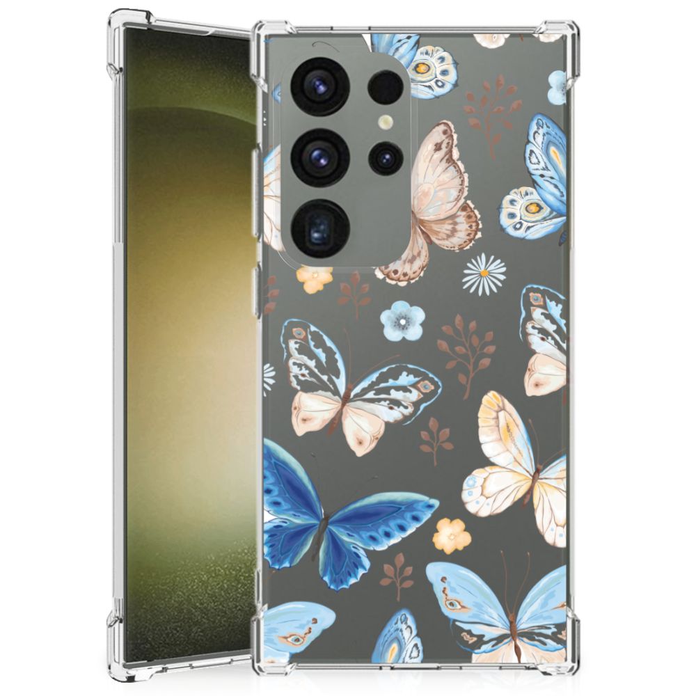 Case Anti-shock voor Samsung Galaxy S24 Ultra Vlinder B2C Telecom