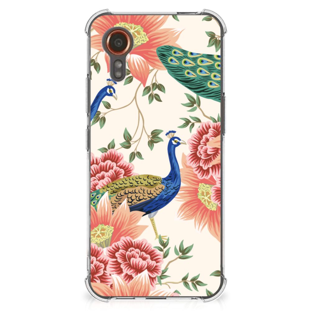 Case Anti-shock voor Samsung Galaxy Xcover 7 Pink Peacock B2C Telecom