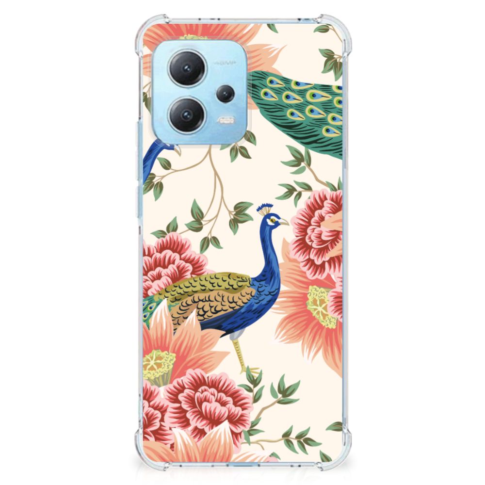 Case Anti-shock voor Xiaomi Redmi Note 12 5G Pink Peacock B2C Telecom