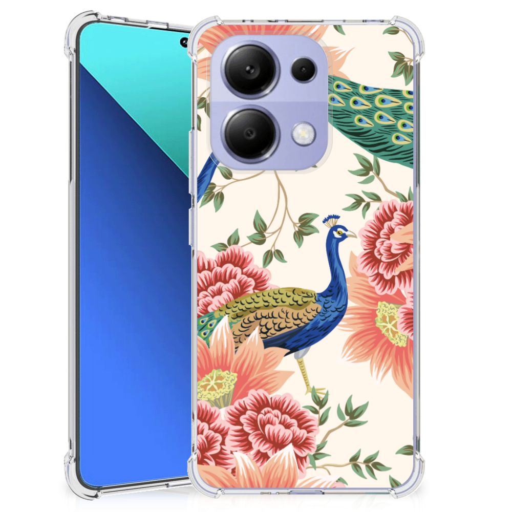 Case Anti-shock voor Xiaomi Redmi Note 13 4G Pink Peacock B2C Telecom