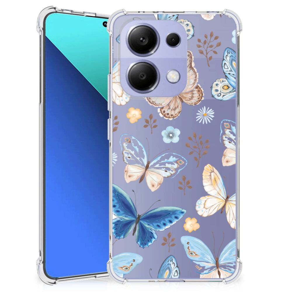 Xiaomi Redmi Note 13 4G Case Anti-shock Vlinder achterkant