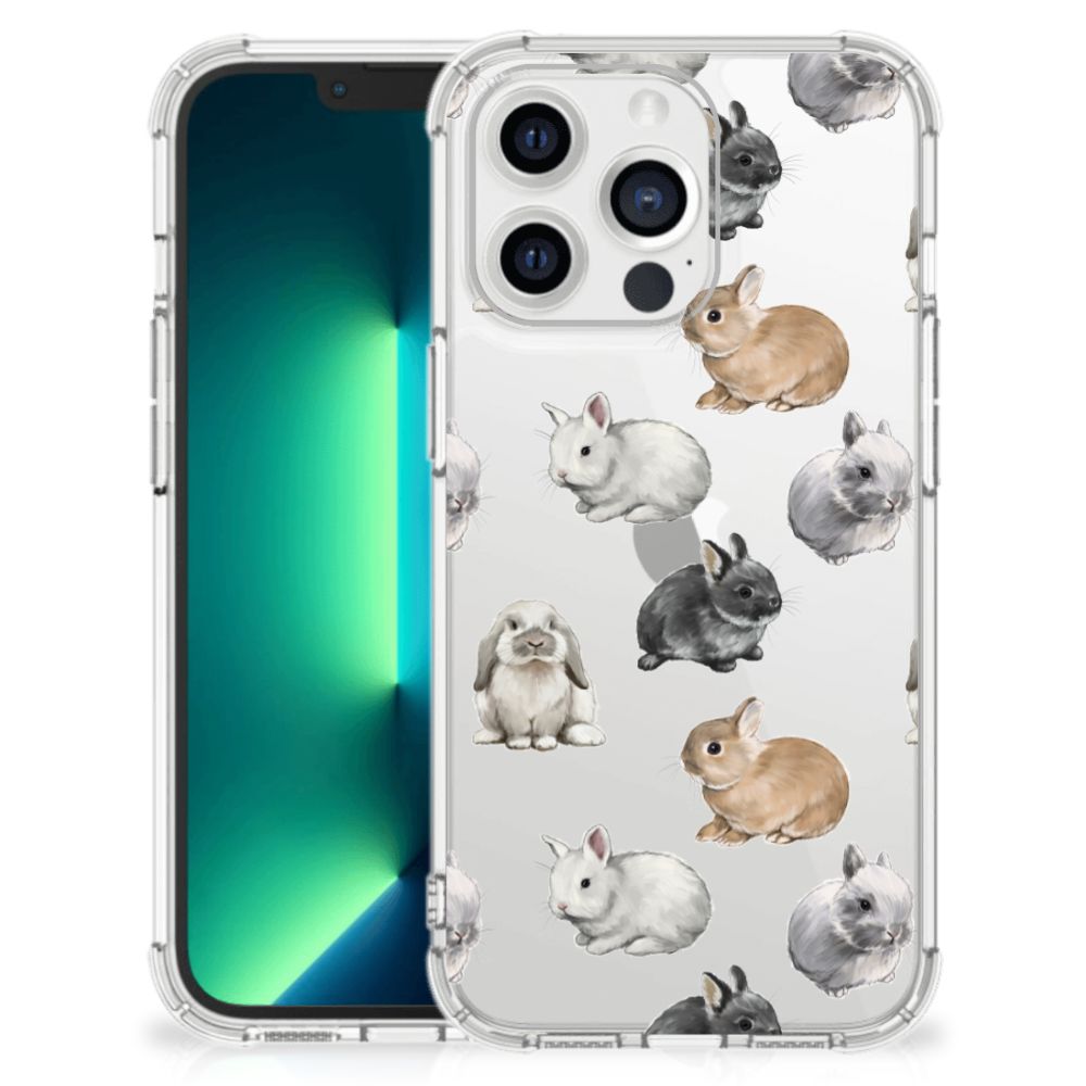 Case Anti-shock voor iPhone 13 Pro Max Konijntjes met schattige konijntjespatroon đ.