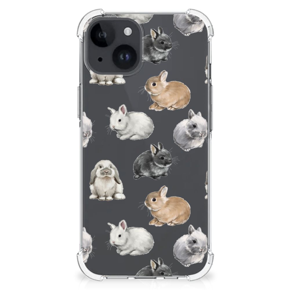 Case Anti-shock voor iPhone 15 Plus Konijntjes B2C Telecom