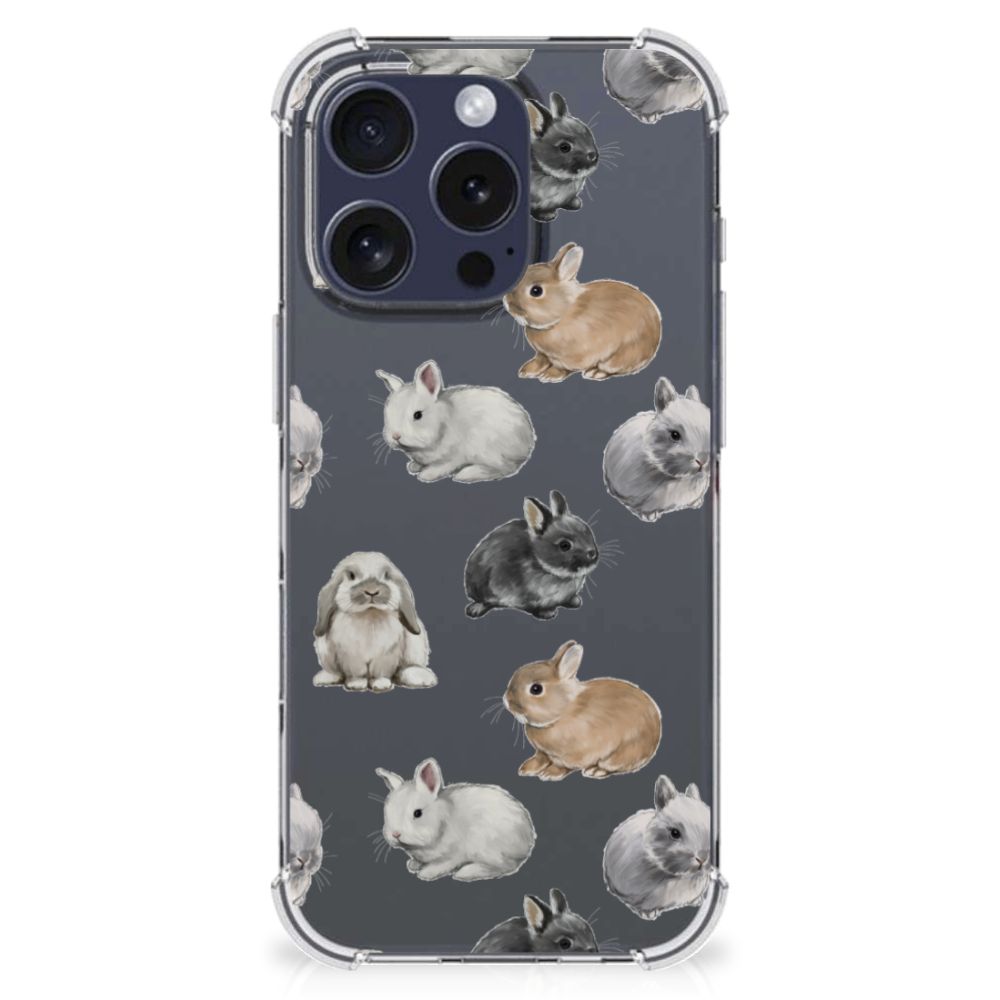 iPhone 16 Pro Max Case Anti-shock Konijntjes design voorkant