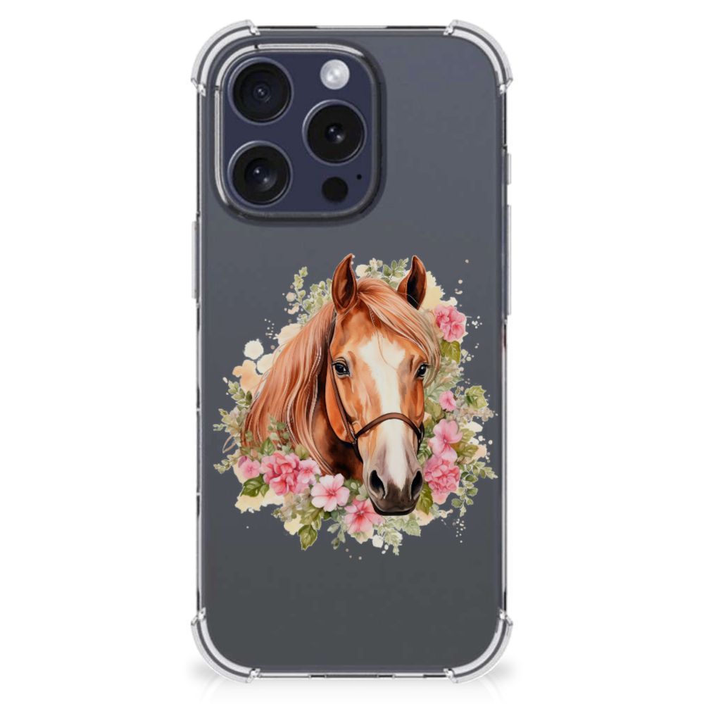 Apple iPhone 16 Pro Max Case Anti-shock Paard voorzijde