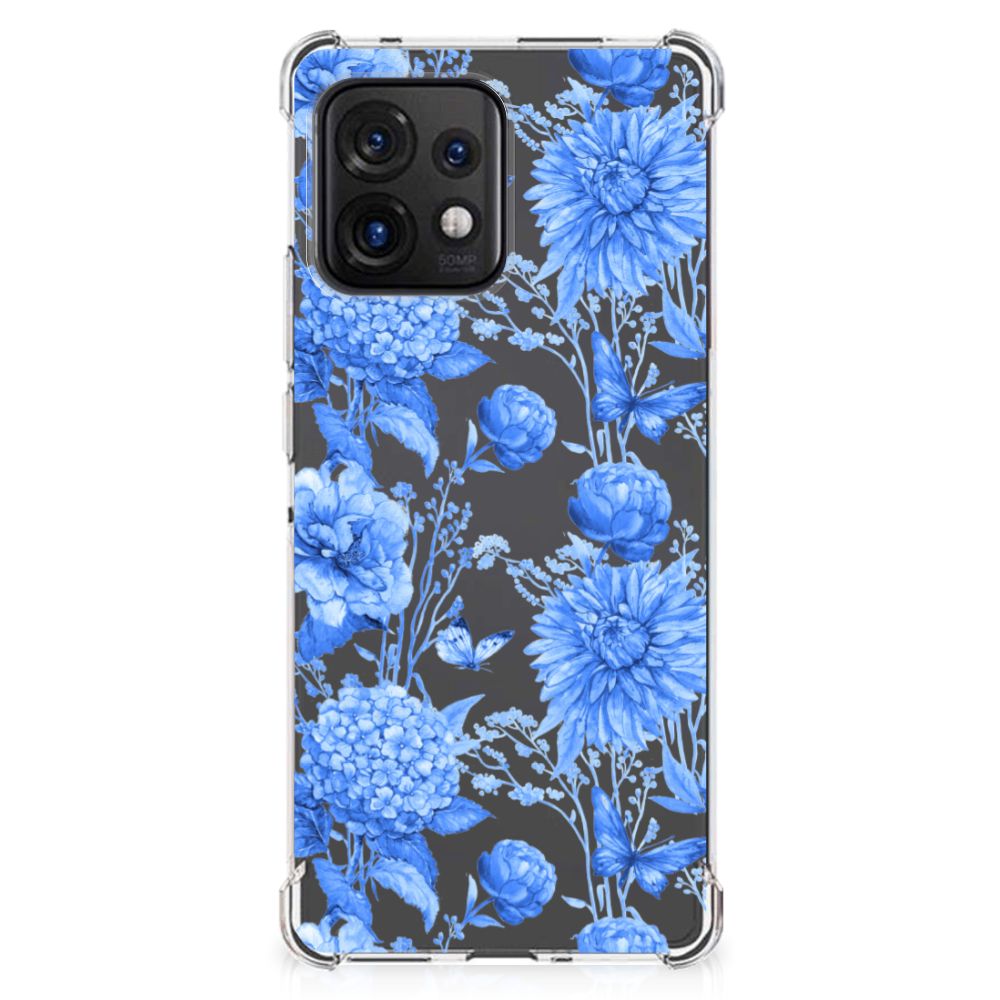 Case voor Motorola Edge 40 Pro Flowers Blue B2C Telecom