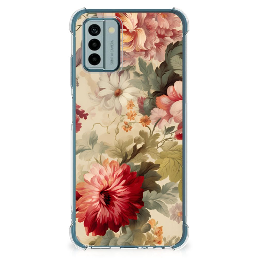 Nokia G22 Case voor Nokia G22 Bloemen achterzijde