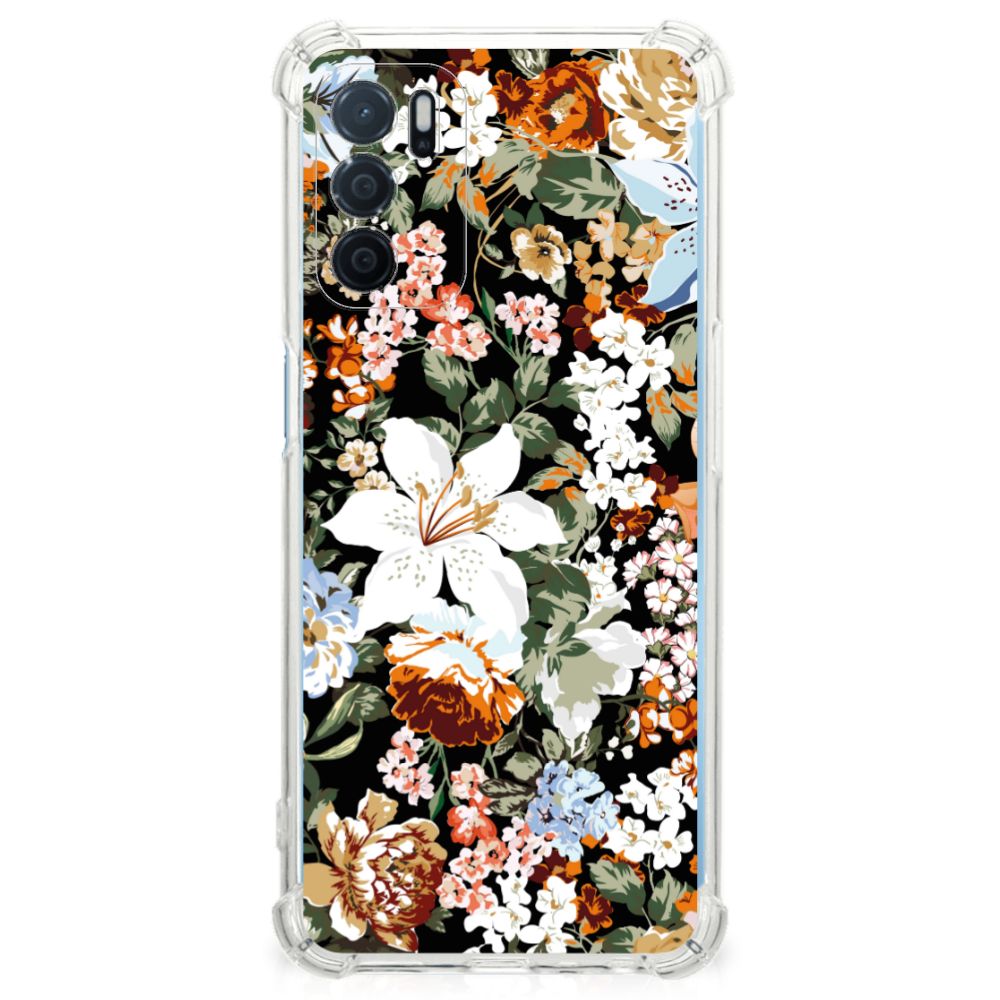 Case voor OPPO A16 | A16s | A54s Dark Flowers B2C Telecom