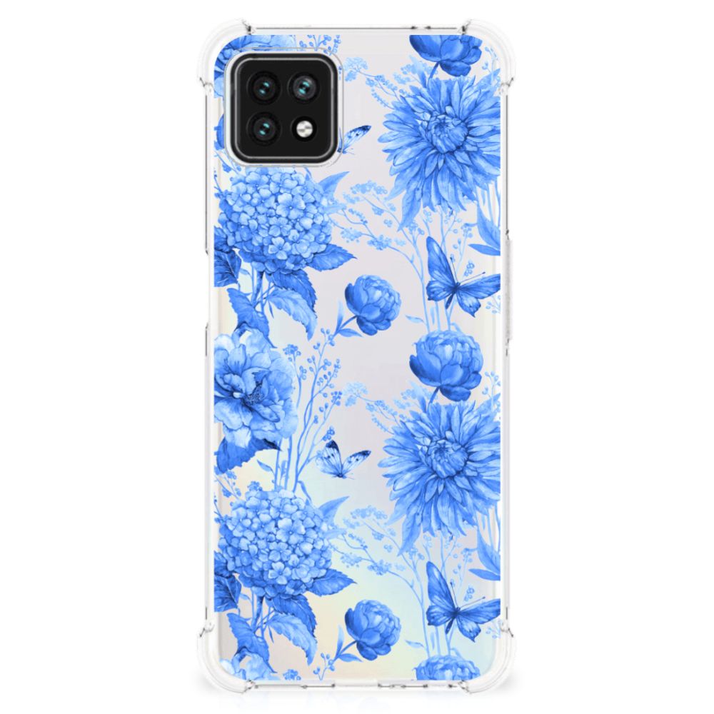 Case voor OPPO A53 5G | A73 5G Flowers Blue B2C Telecom