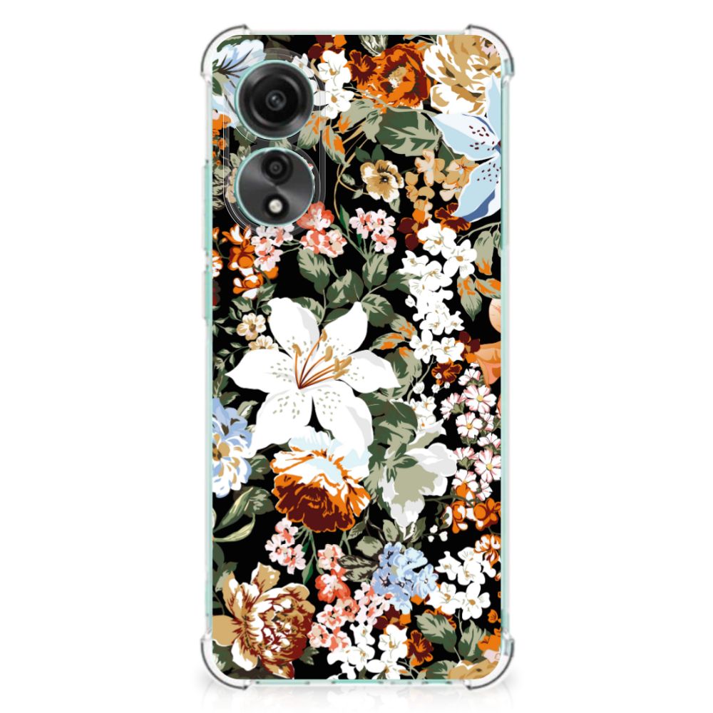 Case voor OPPO A78 4G Dark Flowers B2C Telecom