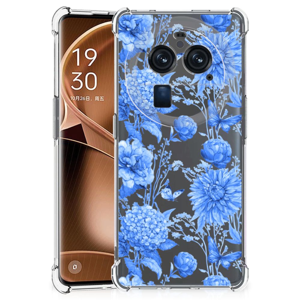 Case voor OPPO Find X6 Pro Flowers Blue B2C Telecom