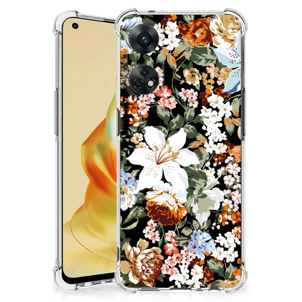 Case voor OPPO Reno8 T 4G Dark Flowers B2C Telecom