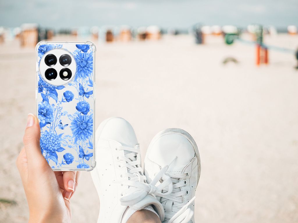 Case voor OnePlus 11 Flowers Blue B2C Telecom