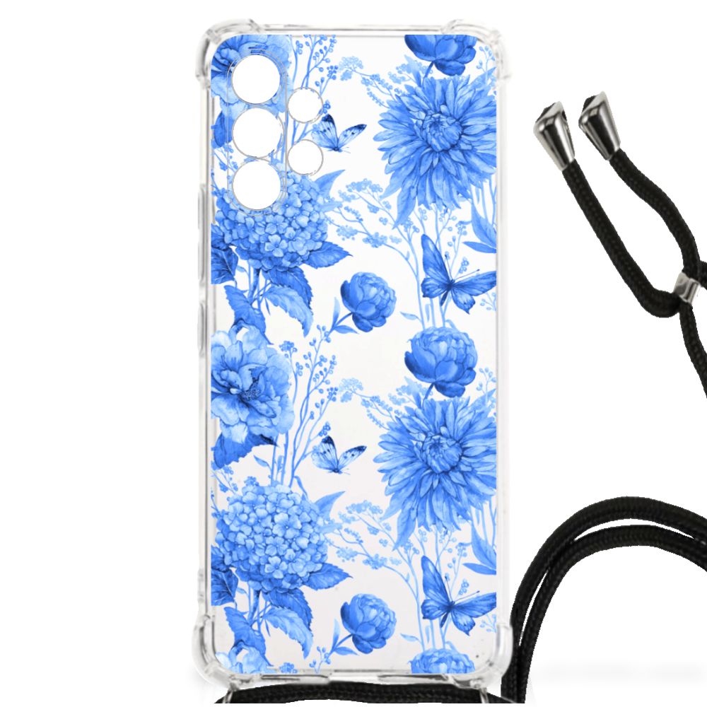 Case voor Samsung Galaxy A13 4G Flowers Blue B2C Telecom