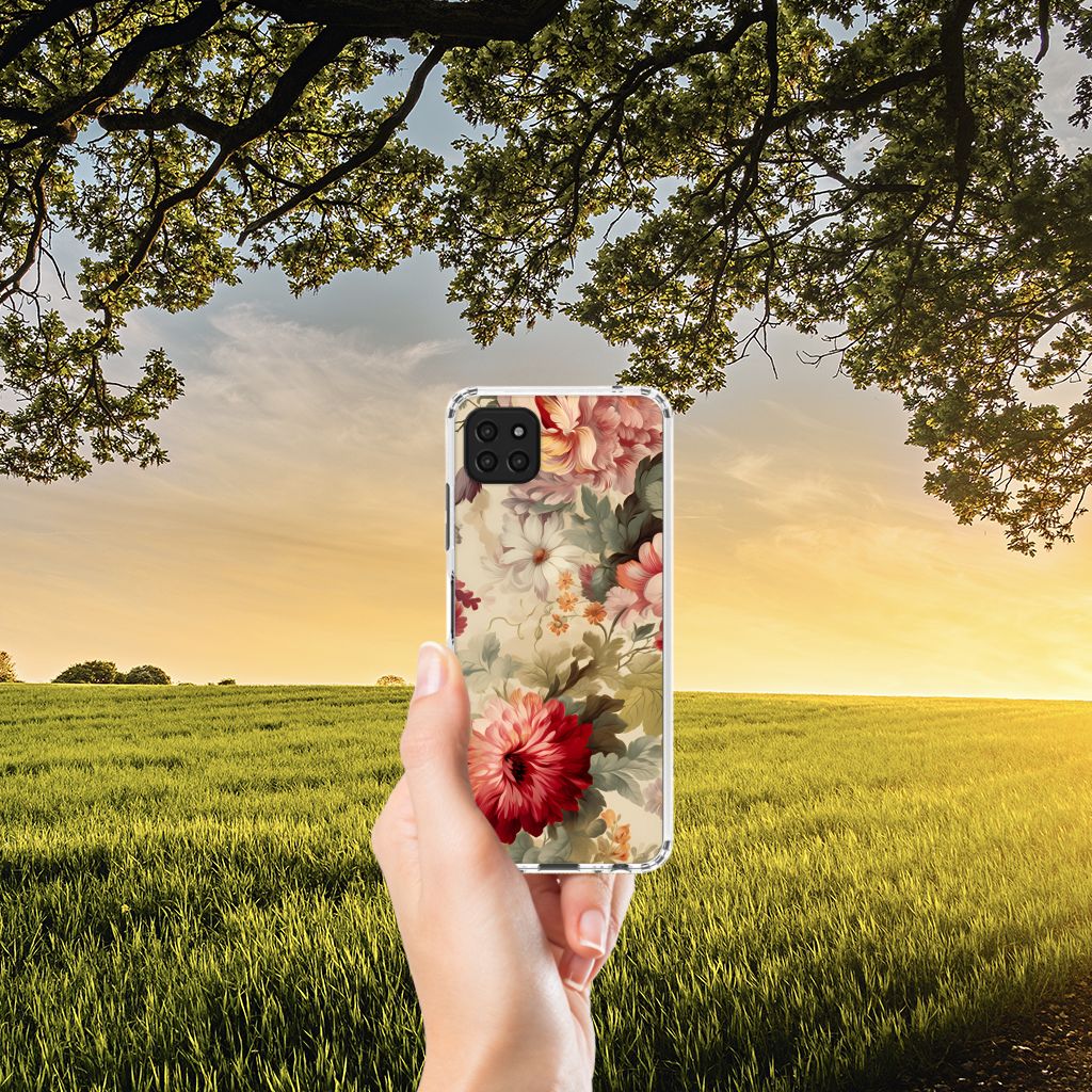 Case voor Samsung Galaxy A22 5G Bloemen B2C Telecom