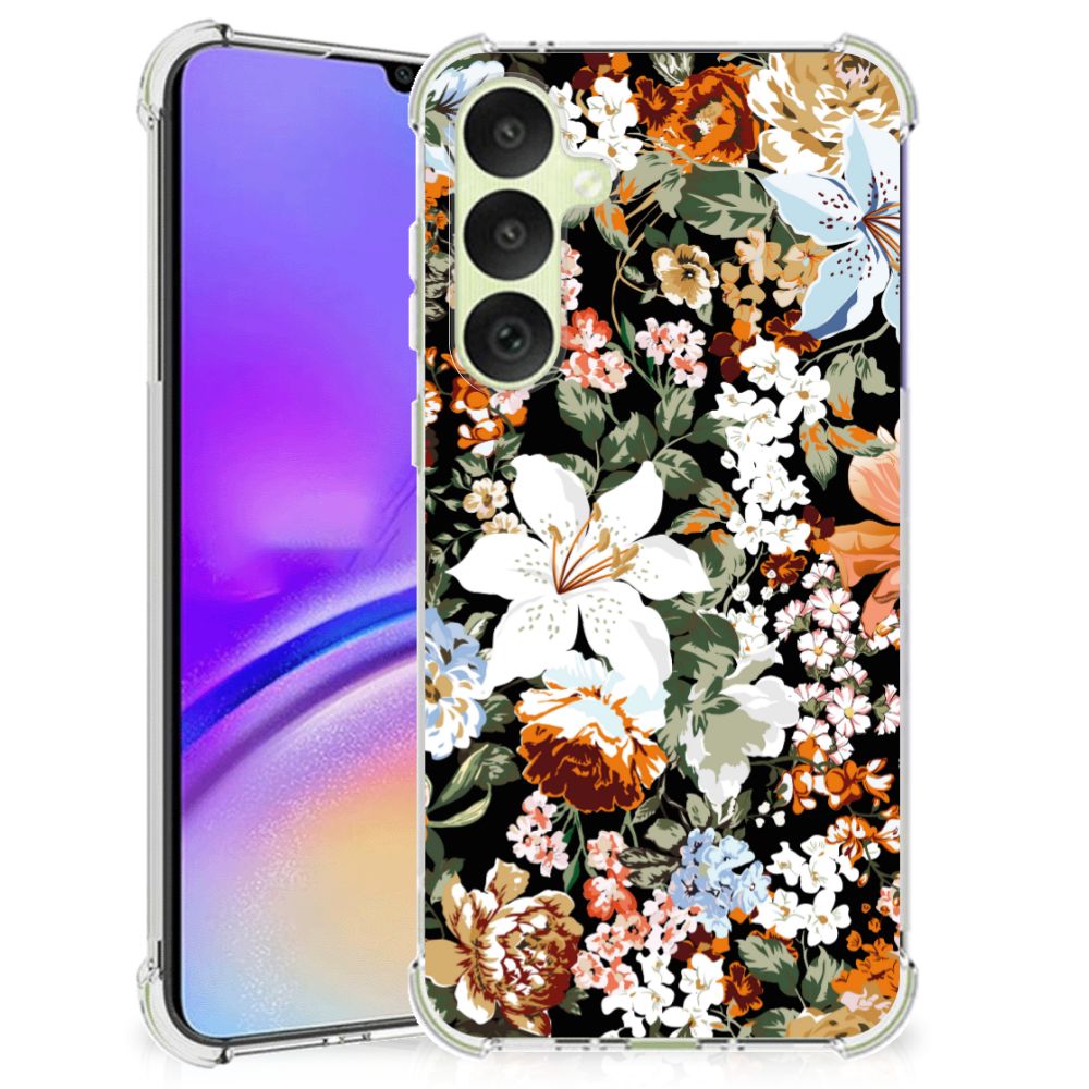 Case voor Samsung Galaxy A35 Dark Flowers B2C Telecom