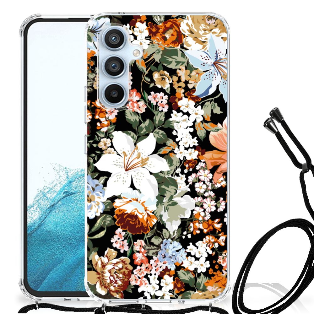 Case voor Samsung Galaxy A54 5G Dark Flowers B2C Telecom