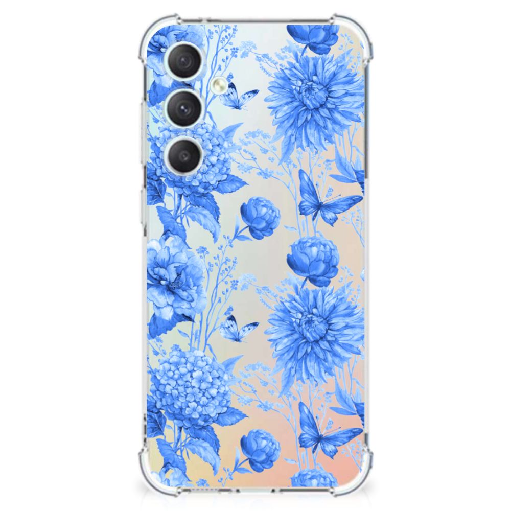 Case voor Samsung Galaxy S23 FE Flowers Blue B2C Telecom