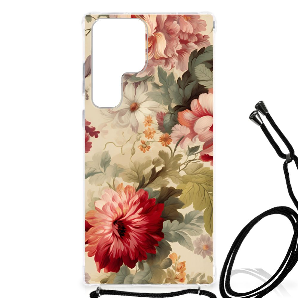 Samsung Galaxy S23 Ultra Case voor Samsung Galaxy S23 Ultra Bloemen voorkant