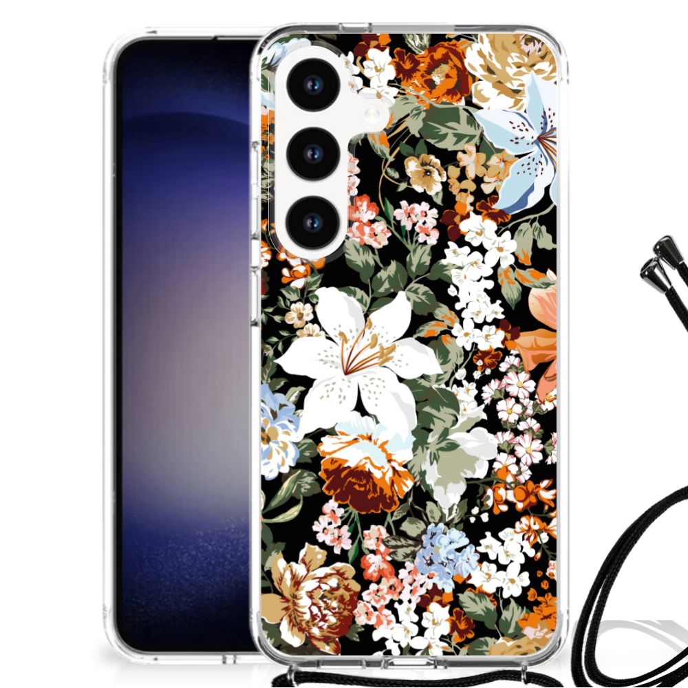 Case voor Samsung Galaxy S24 Dark Flowers B2C Telecom