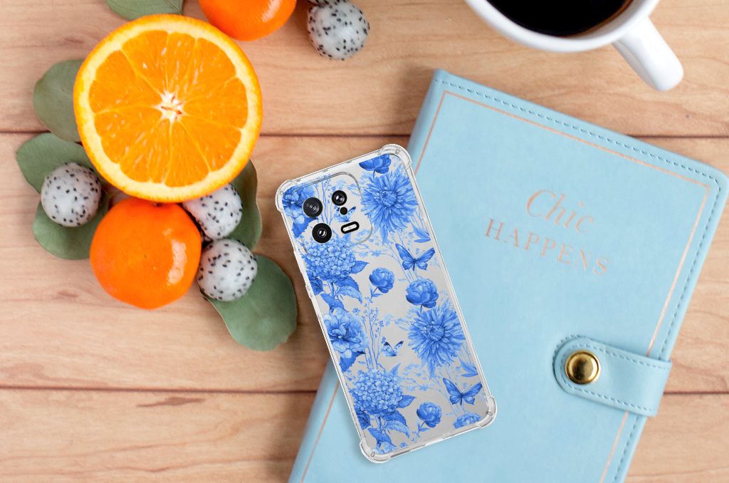 Case voor Xiaomi 13 Flowers Blue B2C Telecom
