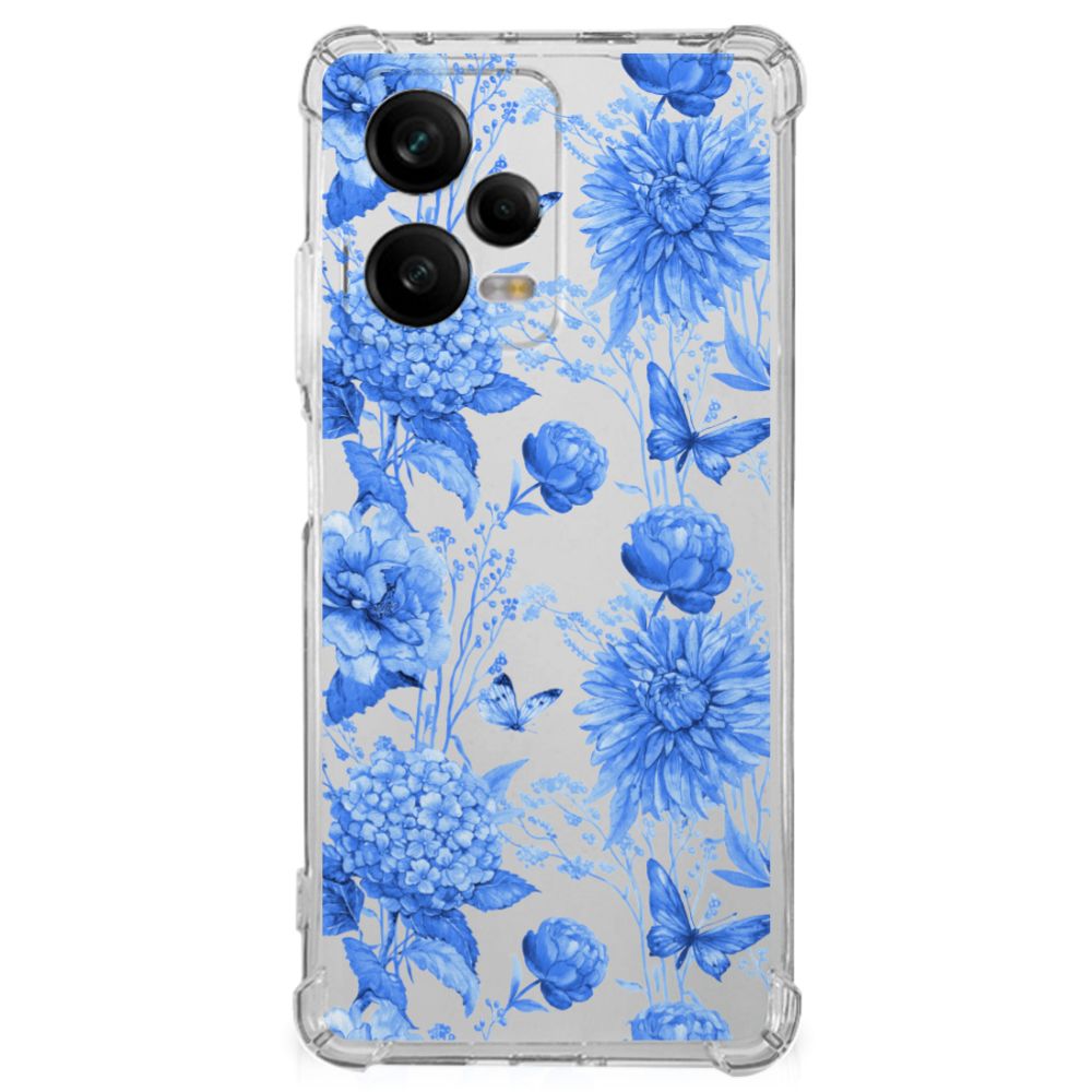 Case voor Xiaomi Redmi Note 12 Pro Flowers Blue B2C Telecom