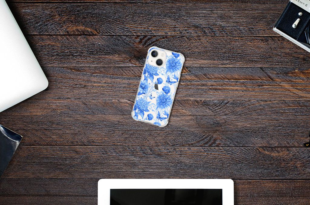 Case voor iPhone 13 Flowers Blue B2C Telecom