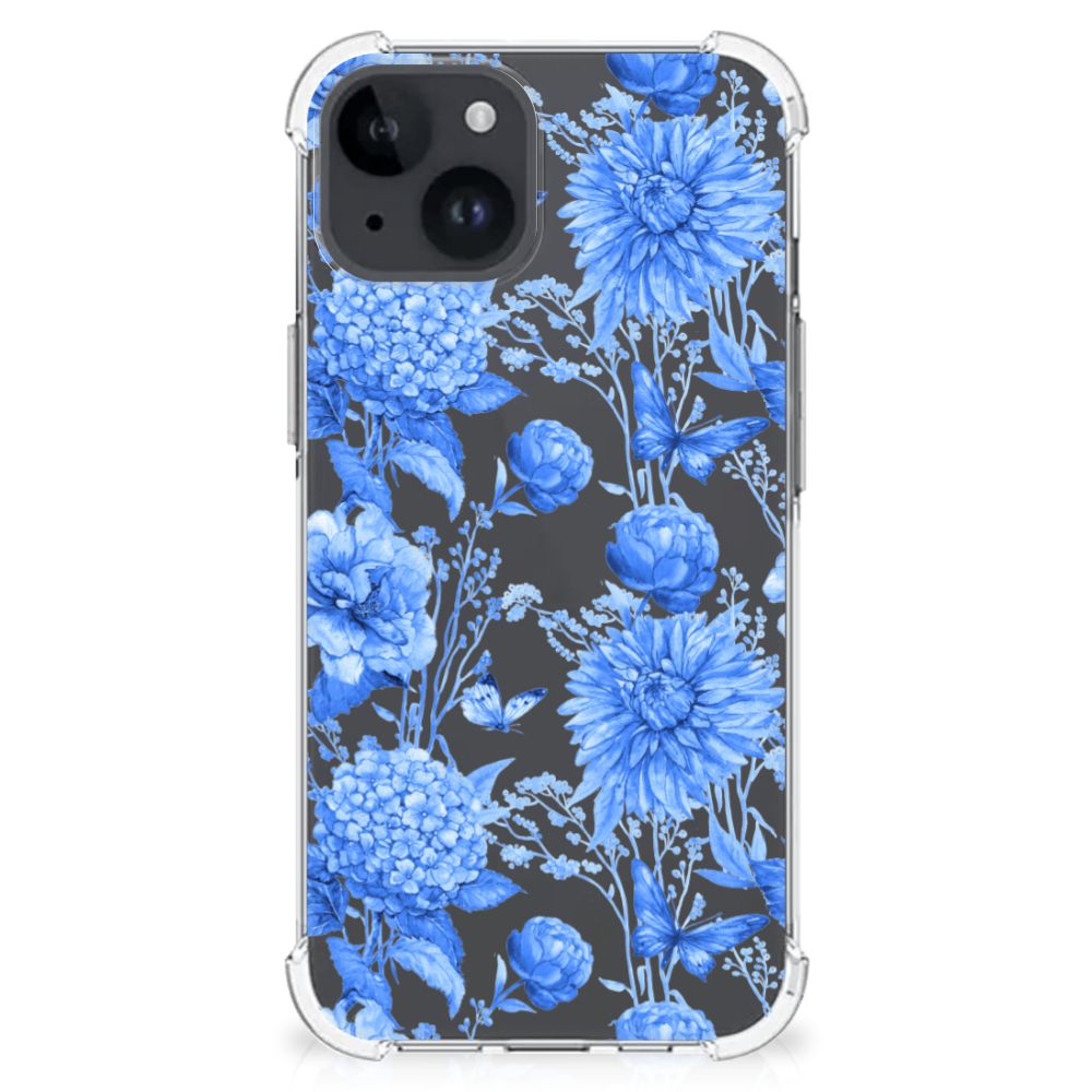 Case voor iPhone 15 Flowers Blue B2C Telecom