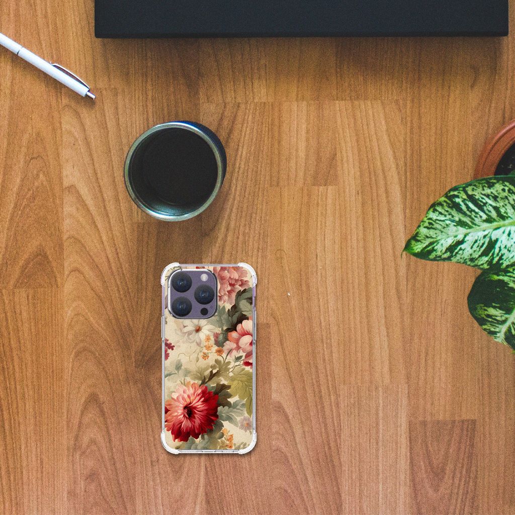 Case voor iPhone 15 Pro Bloemen B2C Telecom