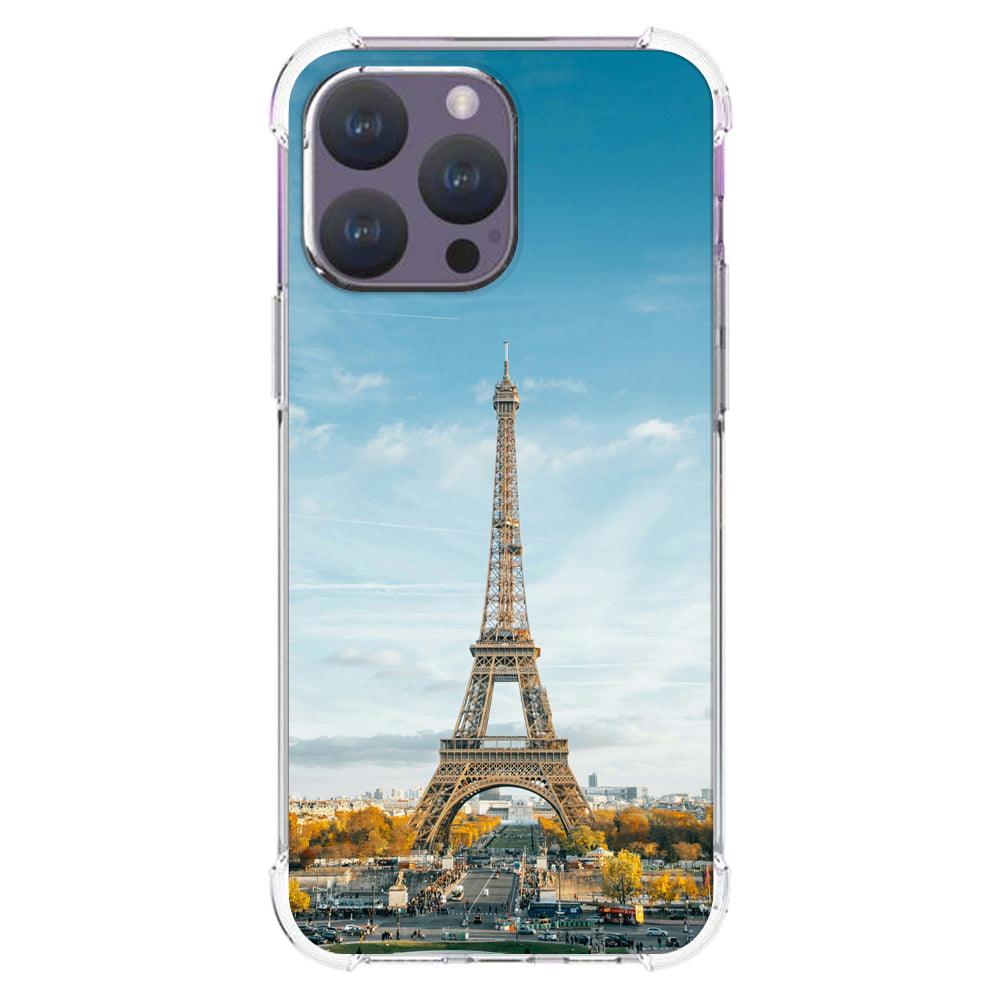 Apple iPhone 15 Pro Max Custom Telefoonhoesje Eiffel Tower voorkant