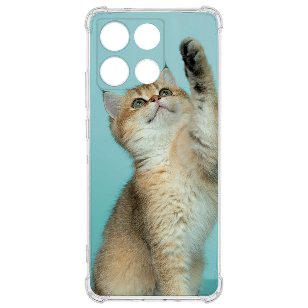 Custom Telefoonhoesje Motorola Moto G56 – Anti-Shock TPU Back Cover kat ontwerp voorkant