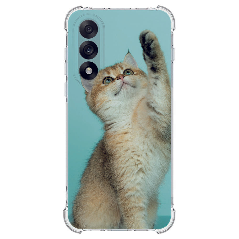 Custom Telefoonhoesje OnePlus Nord 5 – Anti-Shock Back Cover kat ontwerp vooraanzicht