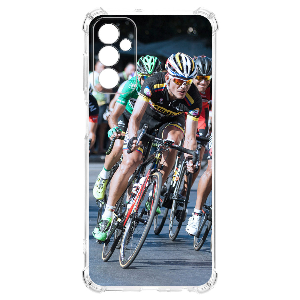 Samsung Galaxy M23 M13 4G Custom Telefoonhoesje Anti-Shock Back Cover wielrennen ontwerp