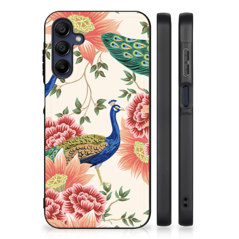 Dierenprint Telefoonhoesje voor Samsung Galaxy A15 Pink Peacock B2C Telecom