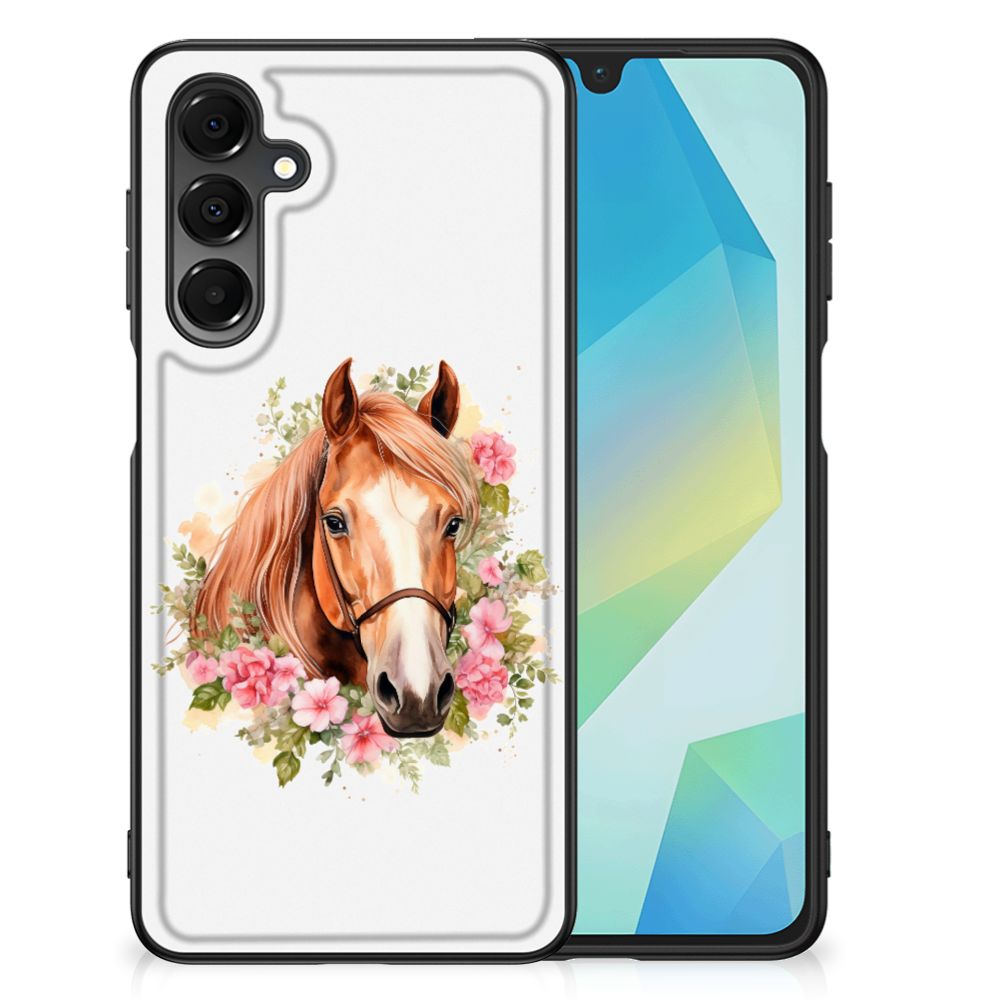 Samsung Galaxy A16 5G/4G Dierenprint Telefoonhoesje Paard voorzijde