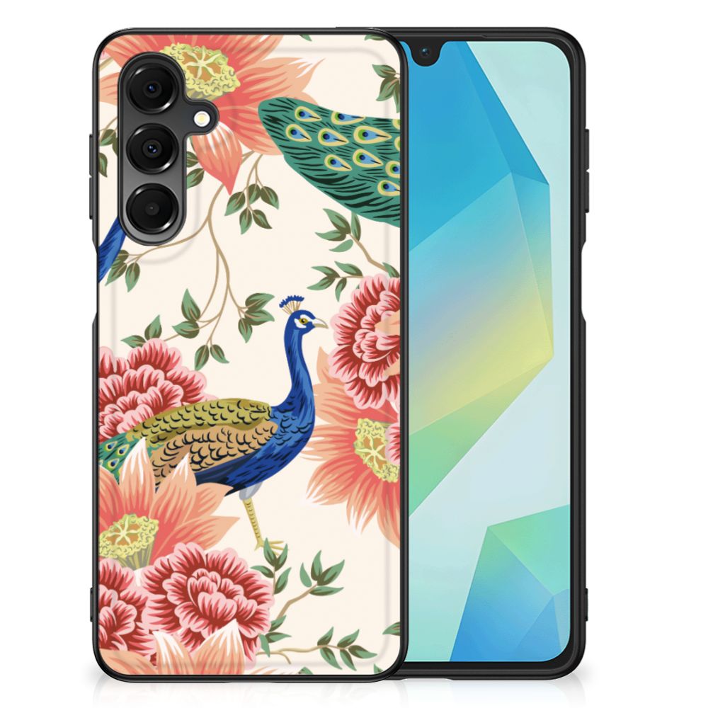 Samsung Galaxy A16 5G/4G Dierenprint Telefoonhoesje Pink Peacock voorkant