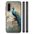 Samsung Galaxy A56 Dierenprint Telefoonhoesje Vintage Pauwen achteraanzicht zijkanten