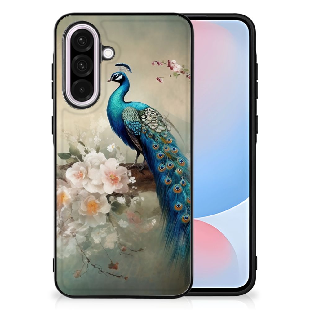 Samsung Galaxy A56 Dierenprint Telefoonhoesje Vintage Pauwen voorkant
