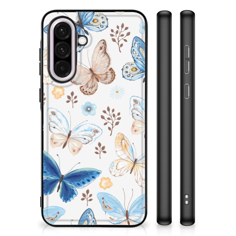 Samsung Galaxy A56 Dierenprint Telefoonhoesje Vlinder voorkant zijkant