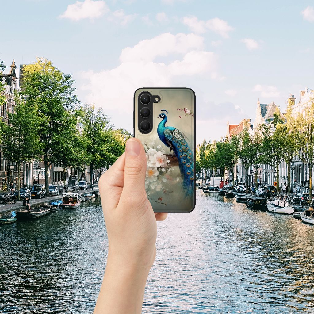 Dierenprint Telefoonhoesje voor Samsung Galaxy S23 Vintage Pauwen B2C Telecom