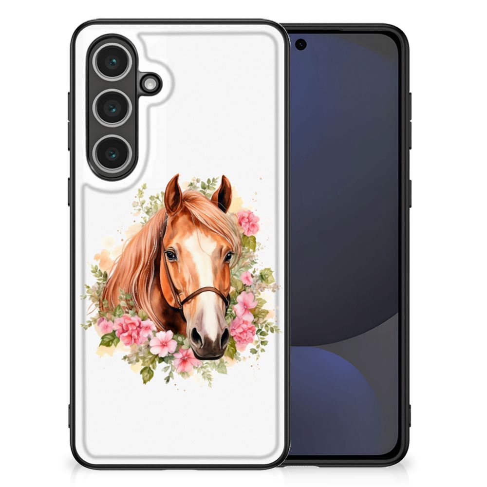 Samsung Galaxy S24 FE Dierenprint Telefoonhoesje Paard voorkant