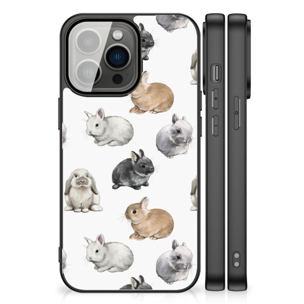Dierenprint Telefoonhoesje voor iPhone 13 Pro Konijntjes B2C Telecom