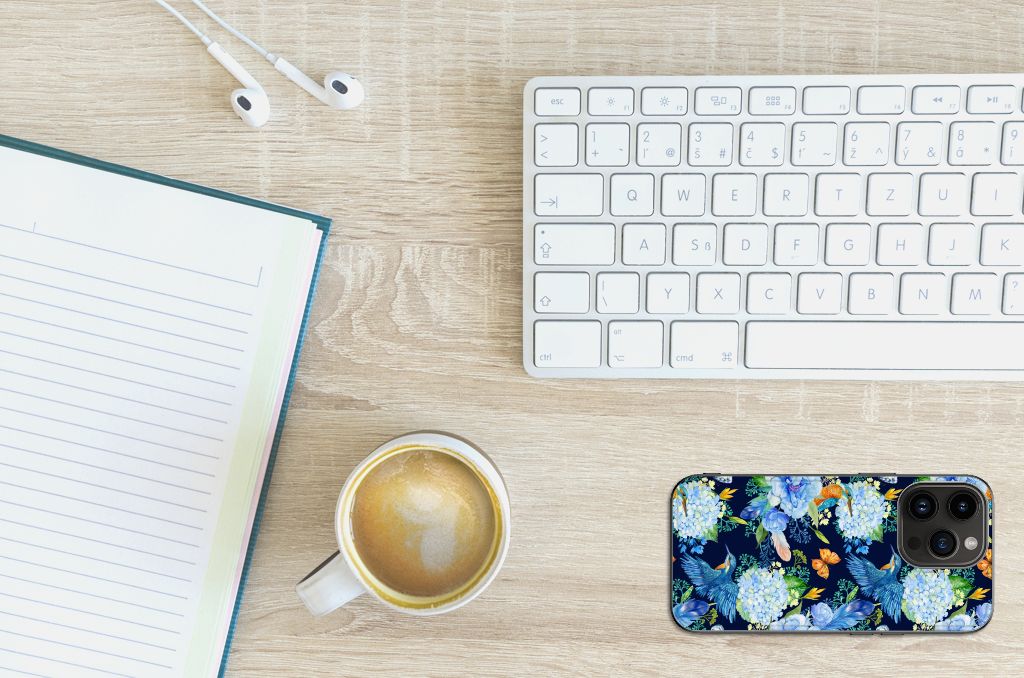 Dierenprint Telefoonhoesje voor iPhone 15 Pro IJsvogel B2C Telecom