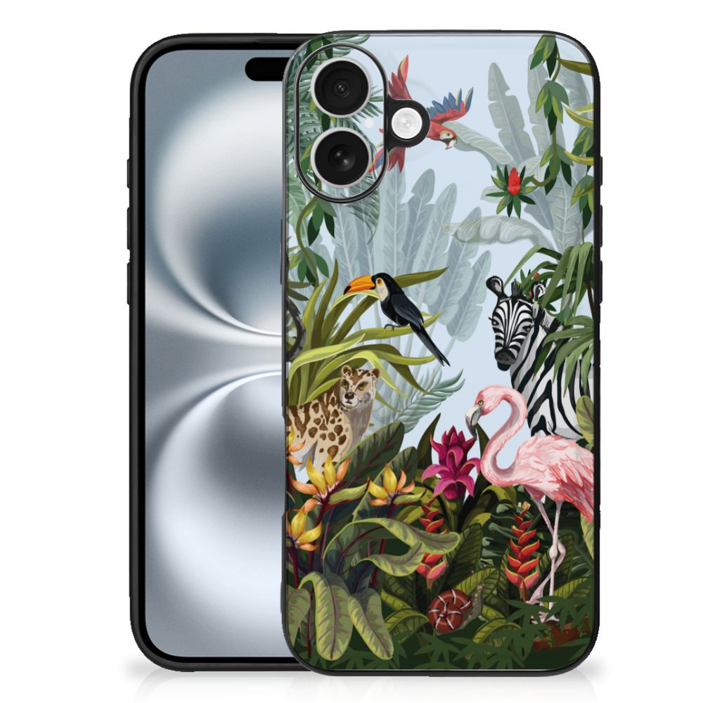 Dierenprint Telefoonhoesje voor iPhone 16 Plus Jungle Dierenprint Jungle voorkant